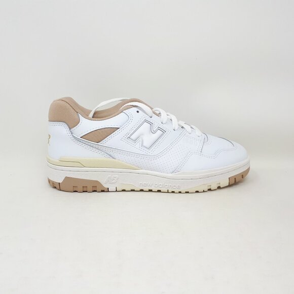 New Balance 550 White Tan Walking Casual Shoe Sneaker Womens Size 9 US BBW550JM - Picture 1 of 12